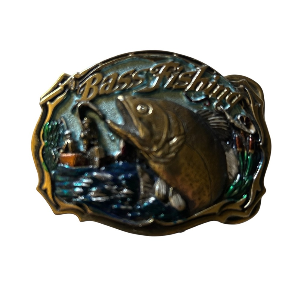 1987 Bass Fishing Siskiyou Belt Buckle – Collectible #1820‎
